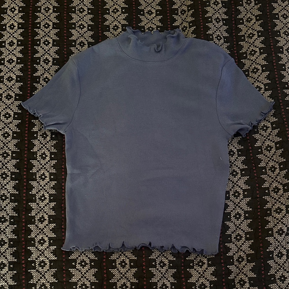 Zine Clothing Light Blue Ruffled Top